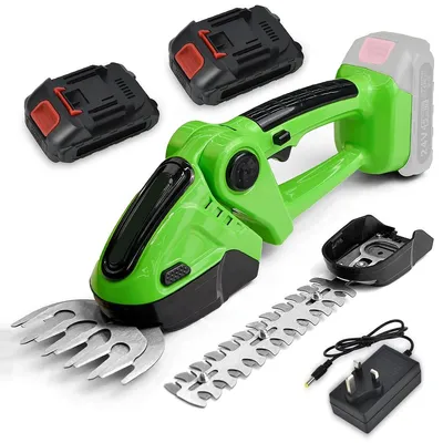 Produktbild von Akku Strauchschere & Rasenschere 2in1, kabellos, SK5 Stahl, ergonomisch, leicht, präzise, für Garten, Hecke & Balkon