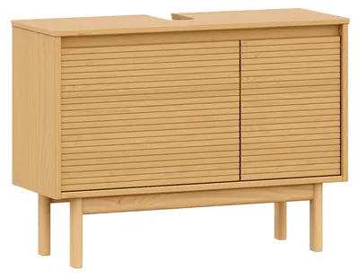 Produktbild von home24 Massiver Waschbeckenunterschrank - Pinie Massiv