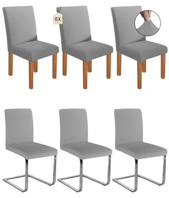 Obrázok produktu pre Solidchoice – Elastické poťahy na stoličky vhodné do jedálne a na oslavy (sada 6 kusov)