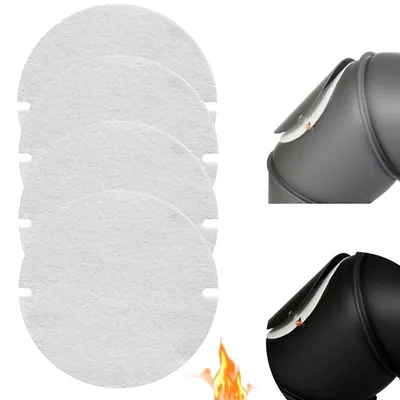 Immagine prodotto di 4 guarnizioni per canna fumaria, resistenti al calore fino a 1400°C, per tubi di diametro da 120 a 200 mm