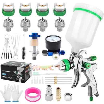Productafbeelding van Solidchoice - HVLP Spuitpistool Kit met 4 Spuitmonden