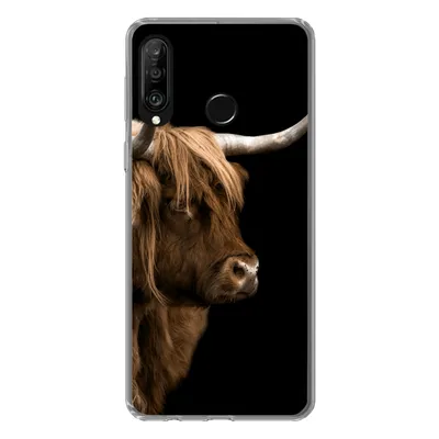 Produktbild von MuchoWow® Handyhülle Schutzhülle Hülle für Huawei P30 Lite Schottischer Highlander - Kuh - Schwarz Silikon Softcase Handy Hülle - Handyhülle