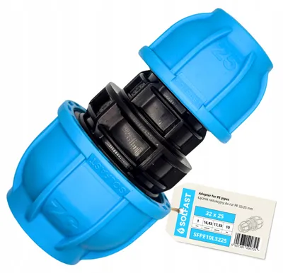 Produktbild von SOLFAST PE-Verschraubungsverbinder 32/25 mm Doppelverbinder