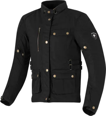 Produktbild von Merlin Harriet Damen Motorrad Wachsjacke, schwarz, S