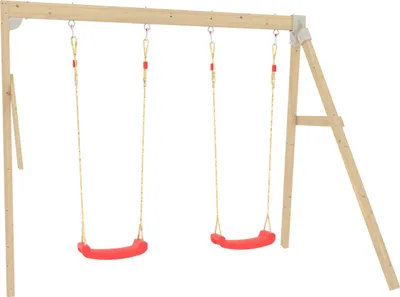 Produktbild von Schaukelarm mit 2 Schaukeln für modulares Spielsystem Braun