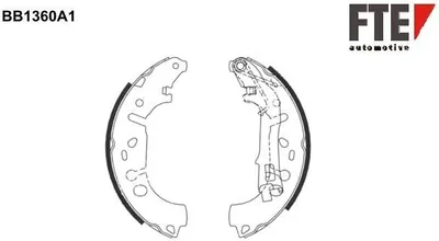 Produktbild von FTE Bremsbackensatz Trommelbremse Hinten für OPEL Corsa D Schrägheck (S07) 228mm 9100108