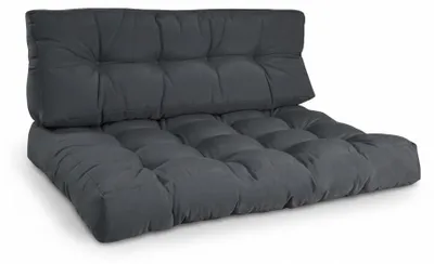 Immagine prodotto di Beautissu Cuscini per panca da esterno 1x cuscino seduta e 1x cuscino schienale, grigio