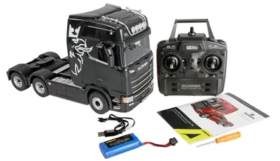 Image de Tracteur Amewi Scania 770 S 6x4 à l'échelle 1:18, prêt à rouler, couleur argent
