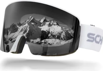 Produktbild von Schnorr Skibrille Weiß mit magnetischer Glaswechselfunktion Full REVO Silber verspiegelt, Anti-Fog, UV400