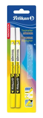 Zdjęcie produktu dla Pelikan Textmarker 456, 2 szt., Żółty, Okrągły, Blister, Niemcy