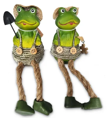 Produktbild von Frösche Kantenhocker 2er Set je 18 cm