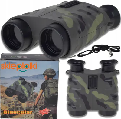 Immagine prodotto di Lolex | Binocolo giocattolo 7x30 - Mimetico - Sicuro per i bambini - Ideale per le avventure all'aria aperta
