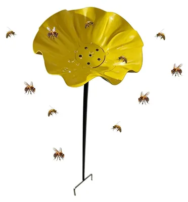 Imagen del producto de Fuente para pájaros con decoración para jardín