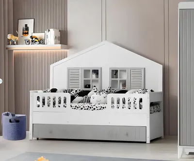 Produktbild von Modernes Kinderbett Grau Farbe Design Möbel für die Kleinsten