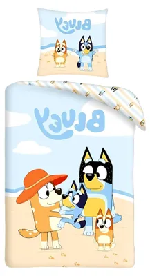 Produktbild von Bettwäsche-Set Bluey, Wendebettbezug 140 x 200 cm, Kissenbezug 65 x 65 cm
