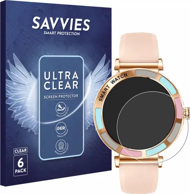 Produktbild von 6x Für Braidol Smartwatch 1.27" Schutzfolie Savvies Displayschutz Display Schutz Folie Klar Transparent