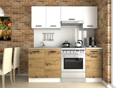 Obrázek produktu pro Kuchyňská linka LUIZA 180x120 - Bílá + artisan