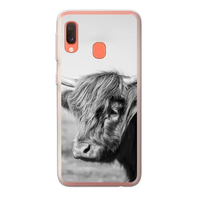 Produktbild von MuchoWow® Handyhülle Schutzhülle Hülle für Samsung Galaxy A20e Schottischer Highlander - Tiere - Schwarz - Weiß Silikon Softcase Handy Hülle - Abdeckung