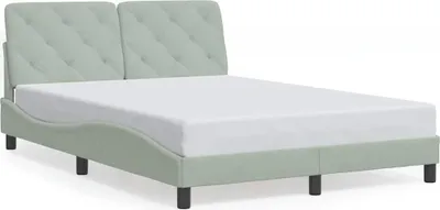 Immagine prodotto di vidaXL Struttura letto senza materasso grigio chiaro 120x200 cm velluto