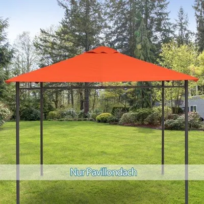 Image de Bâche de protection en polyester pour abri de jardin, 2,98 x 2,95 m, couleur orange