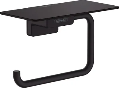 Produktbild von Hansgrohe Toilettenpapierhalter AddStoris mit Ablage mattschwarz  41772670