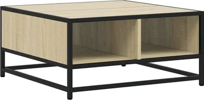 Produktbild von vidaXL Couchtisch Sonoma-Eiche 60,5x60,5x30cm Holzwerkstoff und Metall