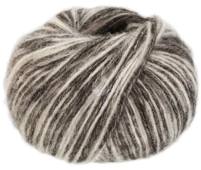 Produktbild von Lana Grossa - Natural Alpaca Pelo Color 0209 rohweiß anthrazit
