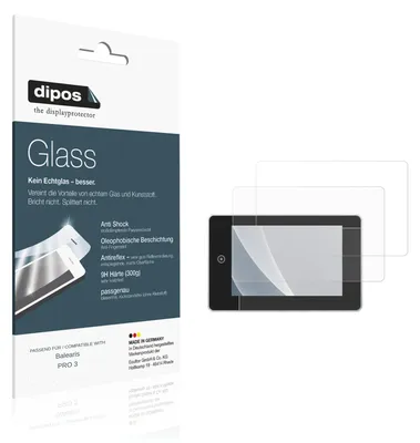 Produktbild von 2x Schutzfolie für Balearis PRO 3 matt - Anti-Shock 9H Folie dipos Glass Kunststoffglas