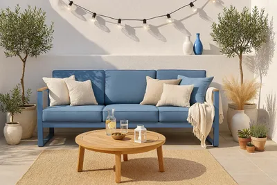 Produktbild von Sitzer Gartensofa Casablanca Blue ideal für Patio und Terrasse