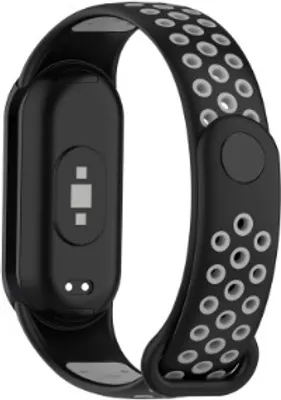 Produktbild von INF Silikonarmband für Xiaomi Mi Band 8 Schwarz+Grau