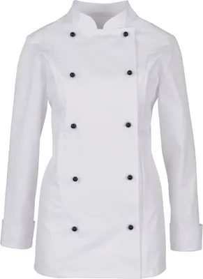 Produktbild von beb GASTRO Damen KOCHJACKE Stehkragen Baumwolle Weiß 38