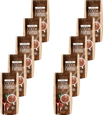 Immagine prodotto di COCOA FANTASY Cacao fondente in polvere da bere Cioccolato fondente caldo da bere 10 sacchi da 1 kg