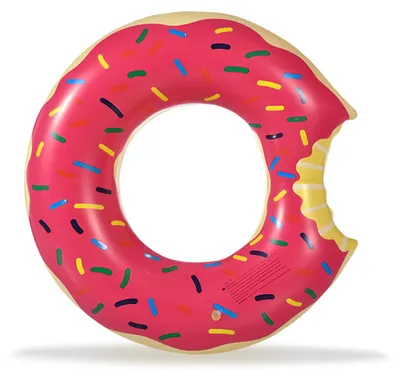 Image de Bouée gonflable en forme de donut, grande bouée pour adultes, 120 cm