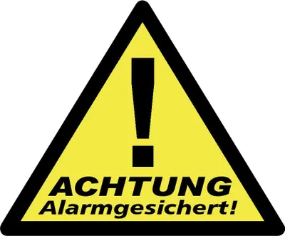 Obrázok produktu pre WARNAUFKLEBER "Achtung Alarmgesichert" WAKA Alarmgesichert Wak-a