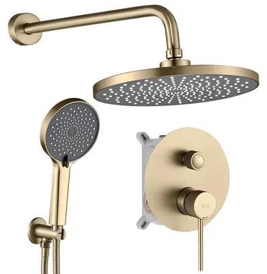 Immagine prodotto di Set Doccia A Incasso Rea Lungo Stripe + Box Oro Spazzolato