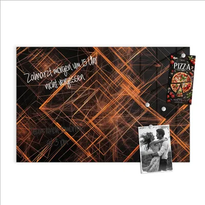 Produktbild von Magnettafel 60x40cm Pinnwand Whiteboard beschreibbar - Geometrisches Muster