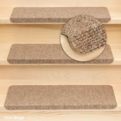 Produktbild von Stufenmatten Ramon Rechteckig Beige/Braun 15 Stück