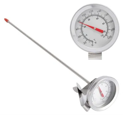 Kochthermometer aus Edelstahl, 31,7 cm, -20 bis 110 °C, mit Clip