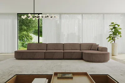 Produktbild von ALTDECOR Ecksofa in L-Form  MARI-L3-v3 - 413x171x83 cm  Braun -  Corner Sofa Bett Eckcouch Couch  Wohnlandschaft Cauchsofa