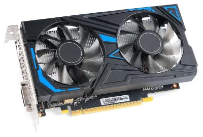 Zdjęcie produktu dla Karta graficzna GTX 1650 4 GB, 128-bitowa pamięć GDDR5, podwójny wentylator chłodzący, karta graficzna do komputerów, energooszczędny procesor graficzny do pracy, gier i edycji wideo, wiele portów