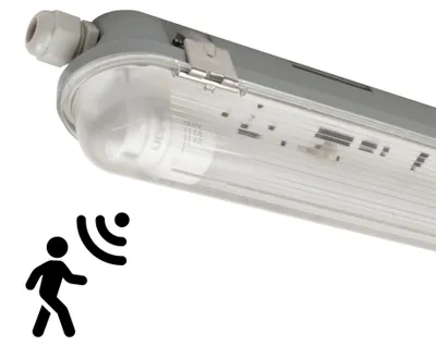 Produktbild von Ledvion 1er Set Feuchtraumleuchte LED sensor 120cm IP65 12W 160lm/W 4000K