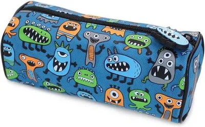 Image de Trousse d'école bleue en plastique pour garçons