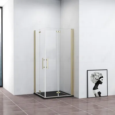 Produktbild von 110x195cm 6mm Sicherheitsglas Duschwand Faltwand Duschkabine Duschtür Scharniertür