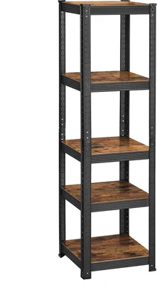 Immagine prodotto di SONGMICS Scaffale in piedi, libreria, scaffale portaoggetti, 5 ripiani, regolabile, 37 x 37 x 150 cm, carico massimo 400 kg, per cucina, soggiorno