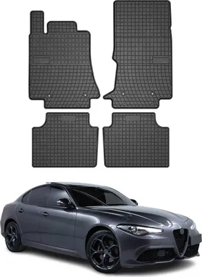 Immagine prodotto di 2015-2025 Alfa Romeo Giulia Fußmatten Gummi Schwarz 4 tlg