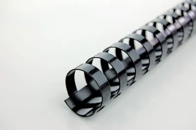 Immagine prodotto di GBC 4028175 Dorso di raccoglitore a spirale in plastica - A4, 10 mm/65 fogli, nero, 100 pezzi