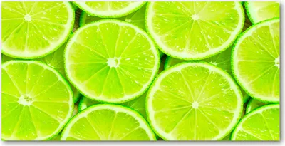 Produktbild von Tulup Glas-Bild -140x70- Wandkunst Dekorative Wand für Küche & Wohnzimmer - Essen & Getränke - Limetten - Grün