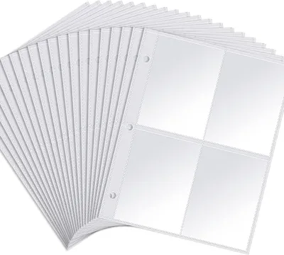 Produktbild von Sammelkarten Hüllen, Transparent Sammelhüllen, 160 Pockets Sammelkarten, Doppelseitiges Leere Sammelmappe, Sammelkartenzubehör für Sammeln aller