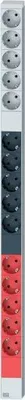 Image de Bâti de prises vertical 15 x contact de protection, triphasé, fiche CEE 16 Fabricant : Bachmann (691784)