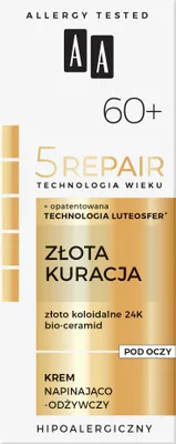 Zdjęcie produktu dla Oceanic AA Technologia Wieku 5Repair 60+ Złota Kuracja Krem pod oczy napinająco-odżywczy, 15 ml